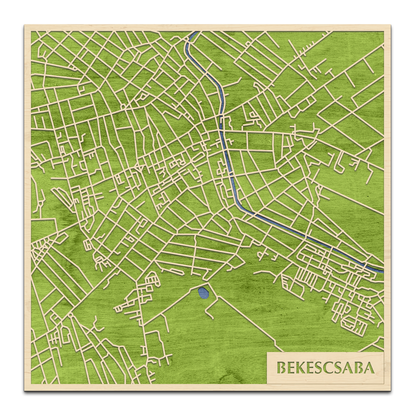 Békéscsaba 3D várostérkép fali dekoráció