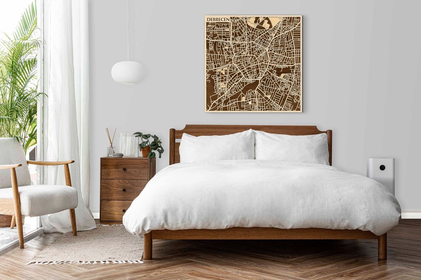 Debrecen 3D city map wall decoration