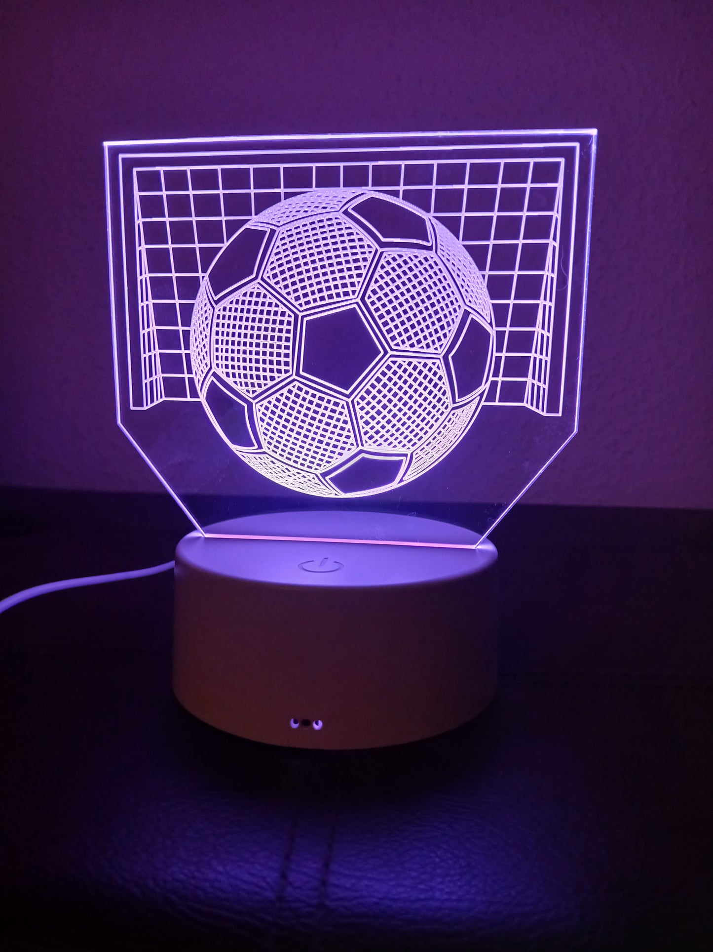 3D Focilabda a kapuban lámpa.