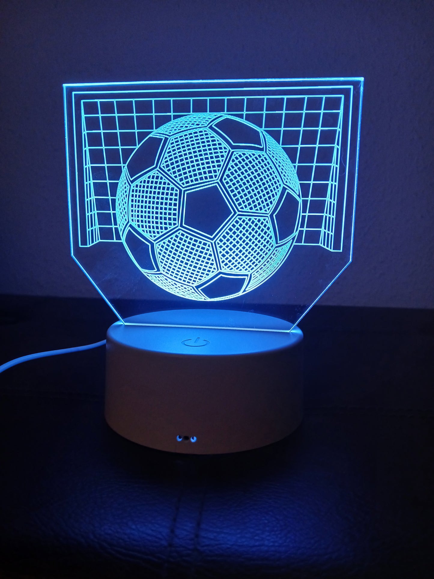 3D Focilabda a kapuban lámpa.