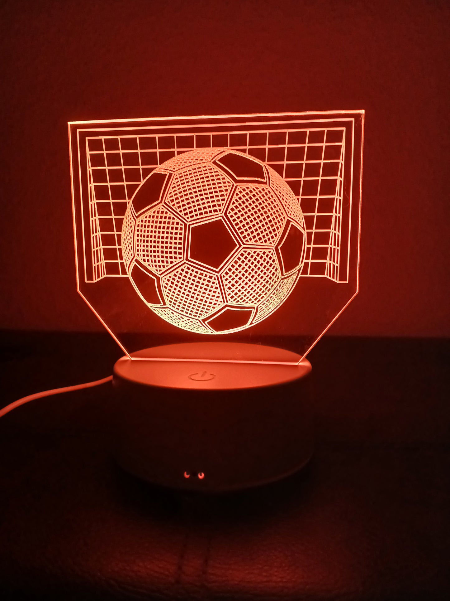 3D Focilabda a kapuban lámpa.