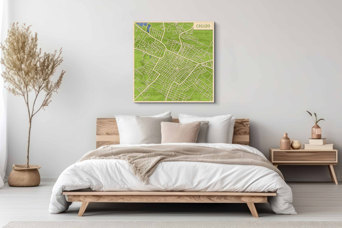 Cegléd 3D city map wall decoration