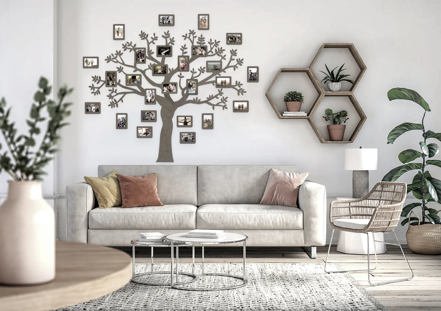 3D Fali Dekoráció | Tradíciók Forrása Családfa 12 képkerettel