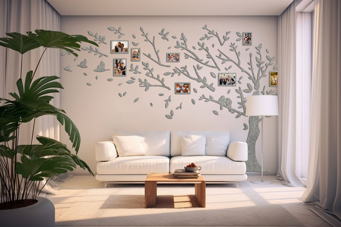 3D-Wanddekoration | Baum-Stammbaum-Wandkunst