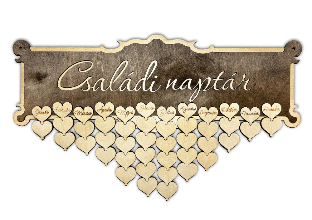 Fa Családi Naptár - Fali Dekoráció