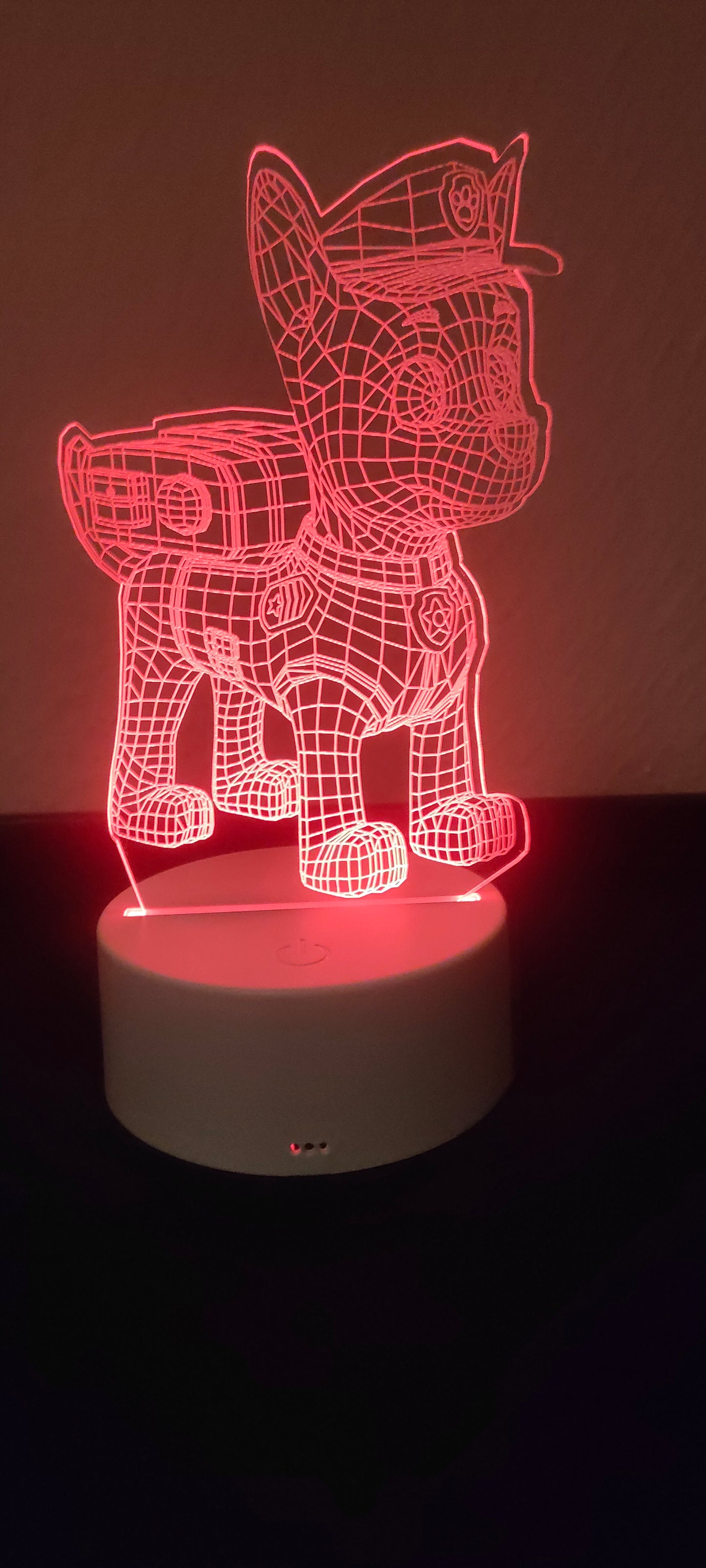 3D LED Lámpa – Rendőrkutya (Paw Patrol Chase)