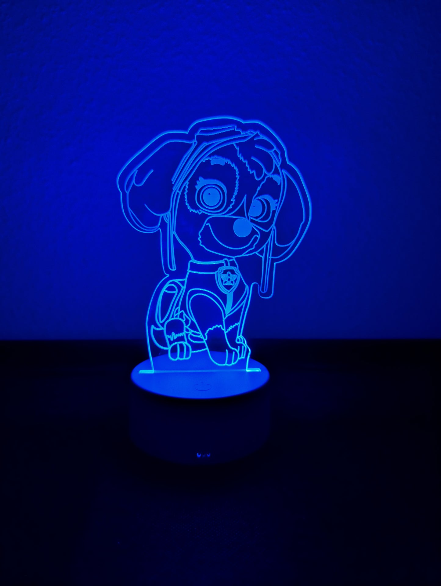 3D LED Lámpa – Mancs Őrjárat Skye