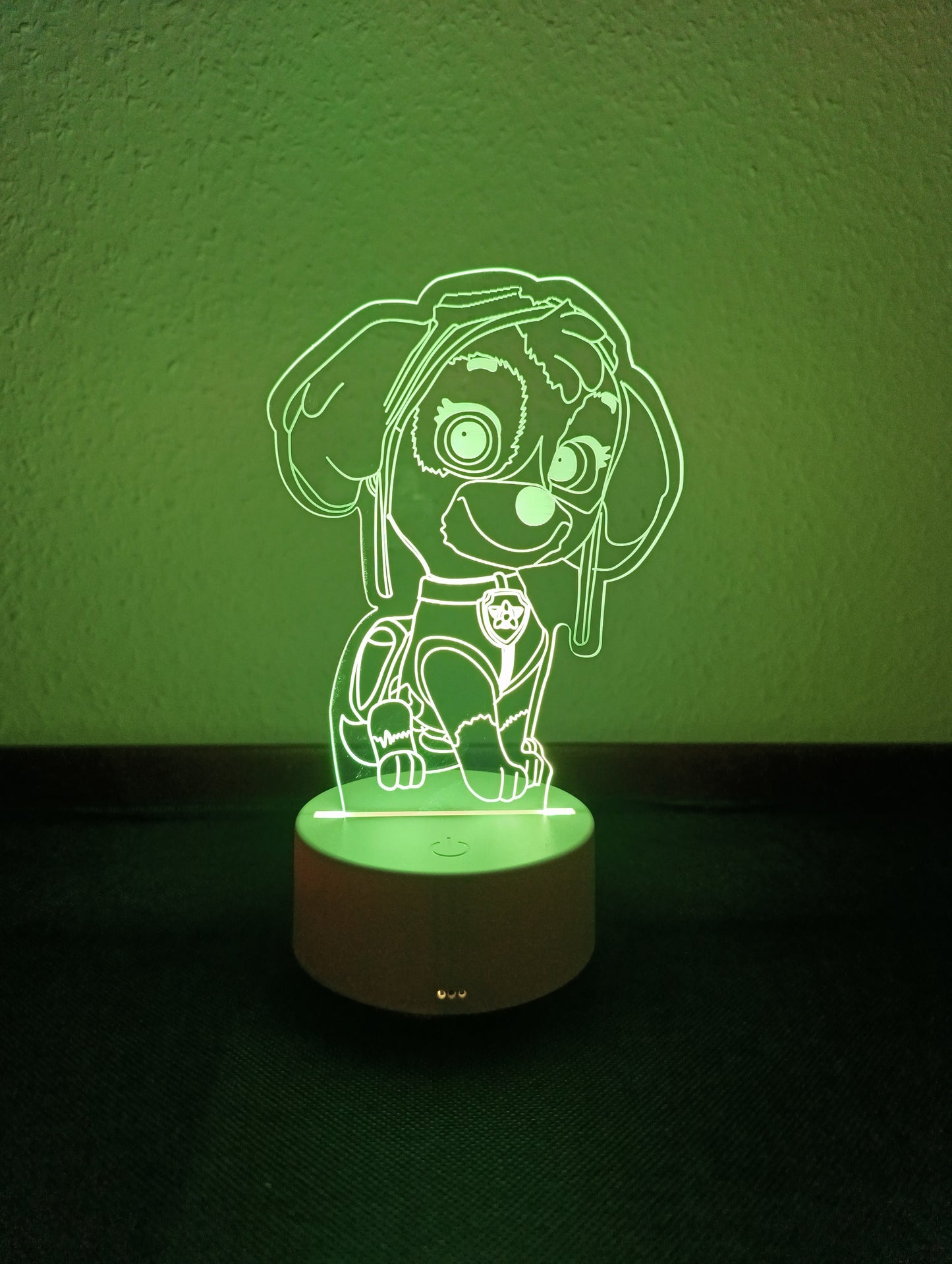 3D LED Lámpa – Mancs Őrjárat Skye