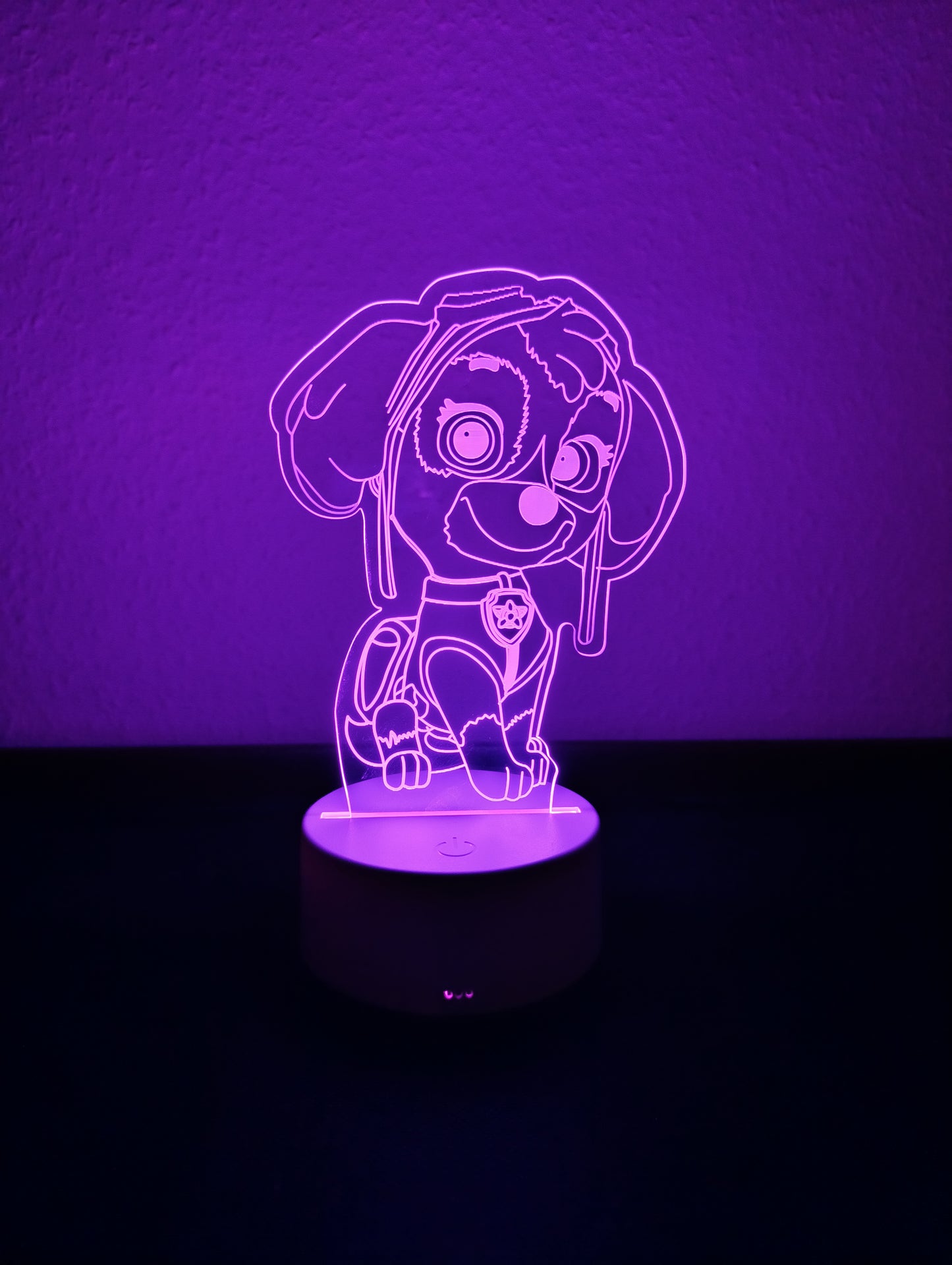 3D LED Lámpa – Mancs Őrjárat Skye