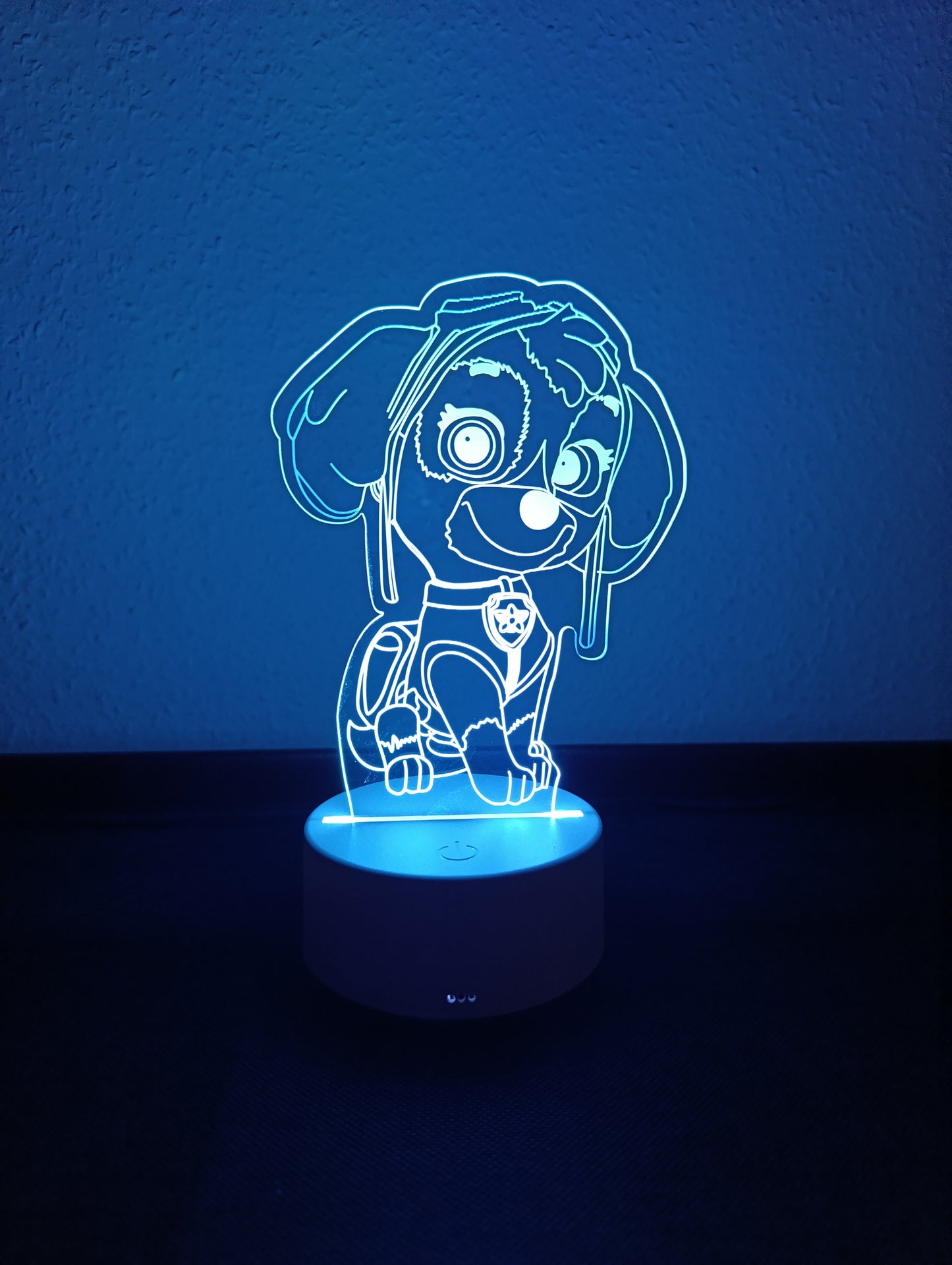 3D LED Lámpa – Mancs Őrjárat Skye