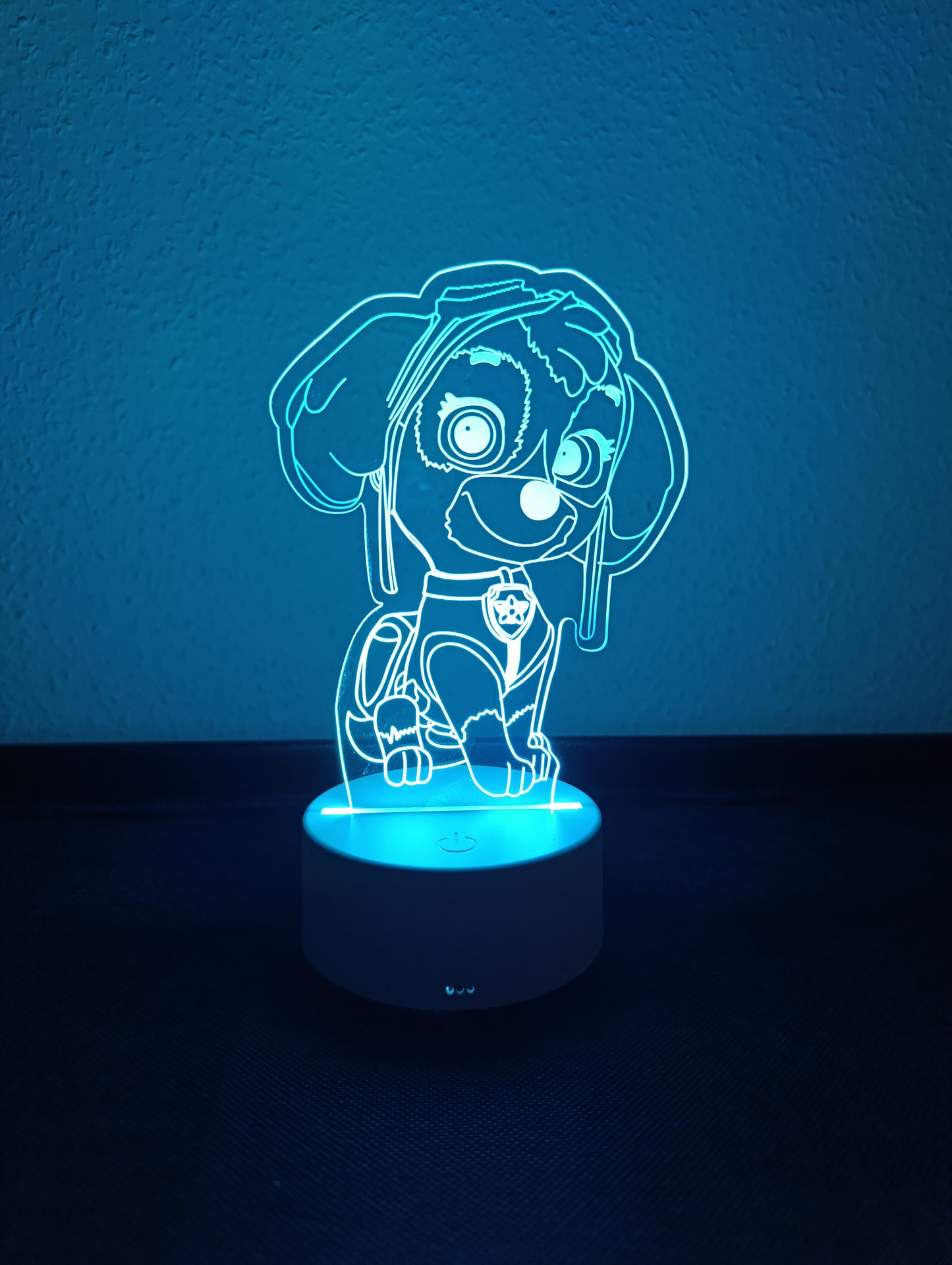 3D LED Lámpa – Mancs Őrjárat Skye