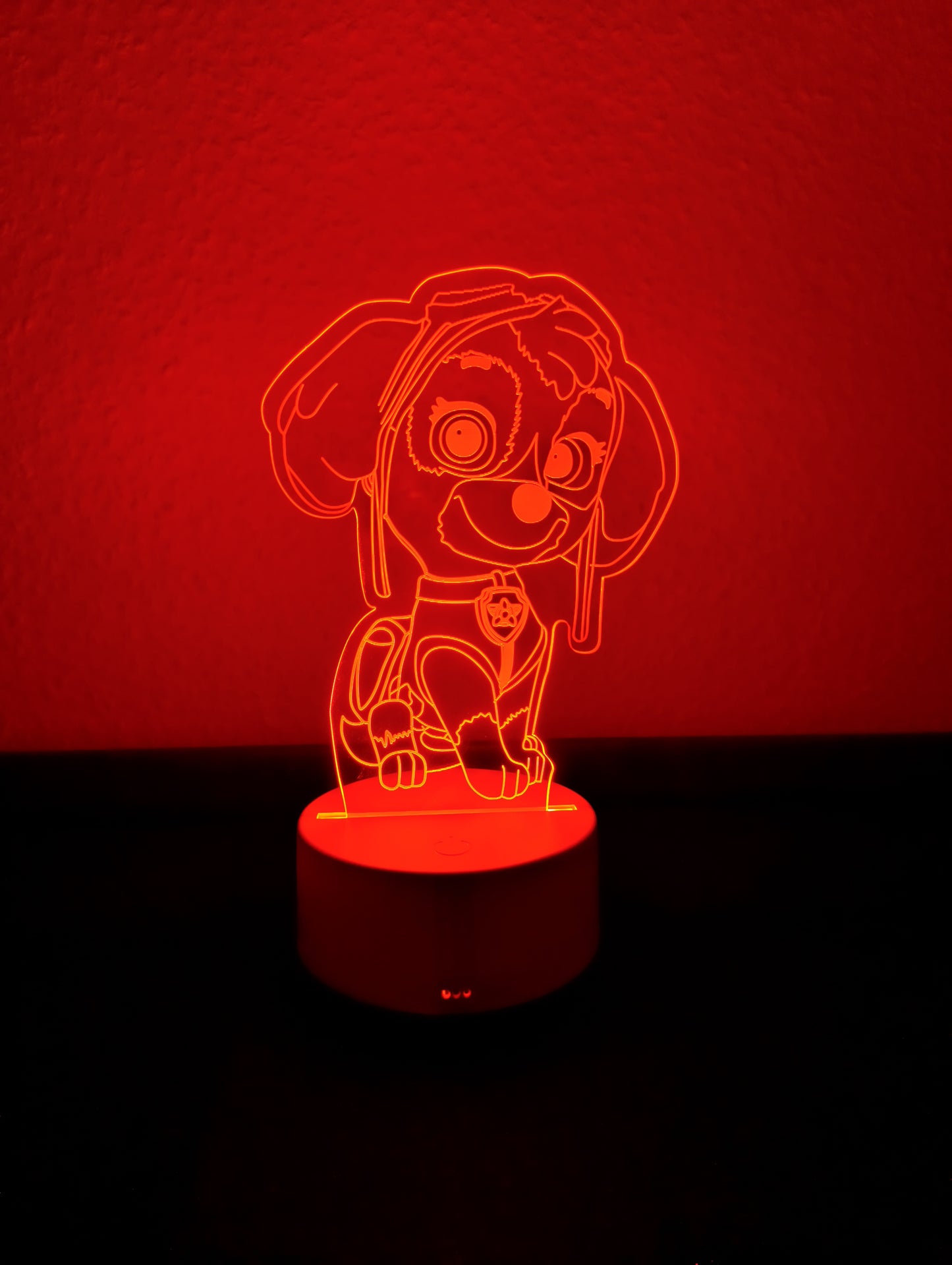 3D LED Lámpa – Mancs Őrjárat Skye