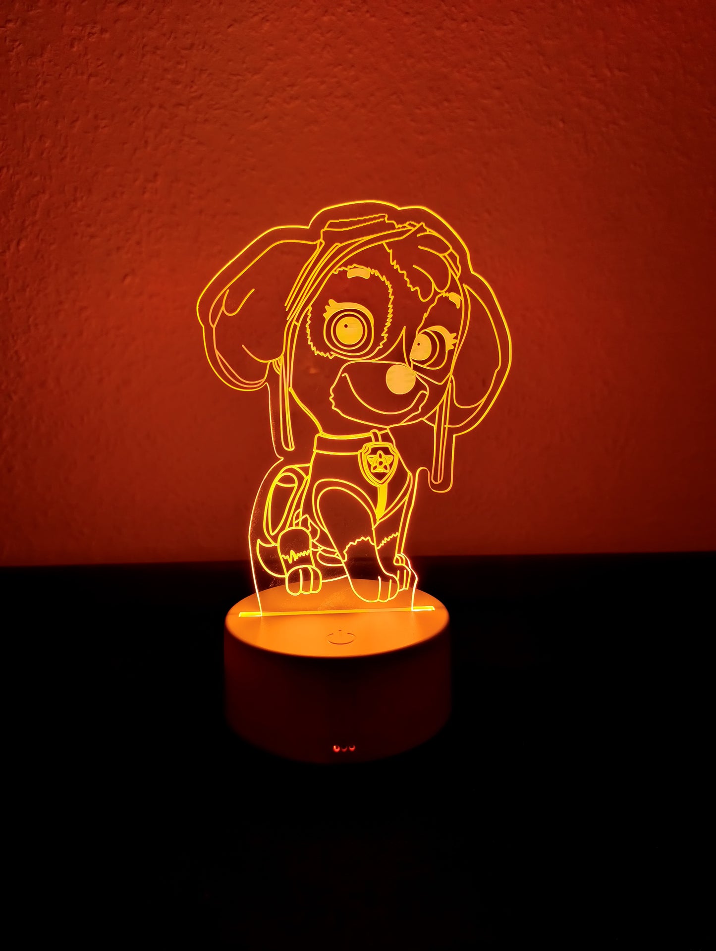 3D LED Lámpa – Mancs Őrjárat Skye