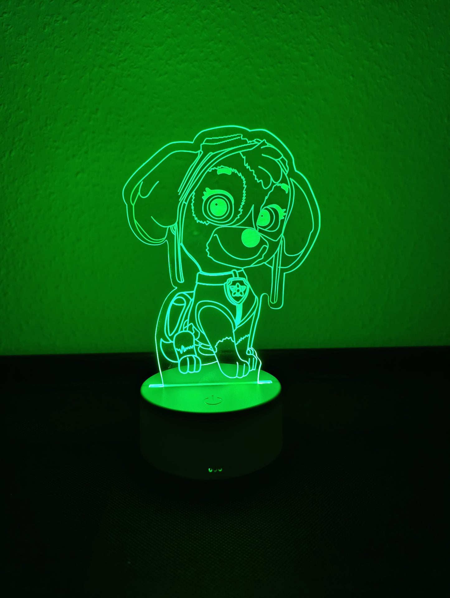 3D LED Lámpa – Mancs Őrjárat Skye