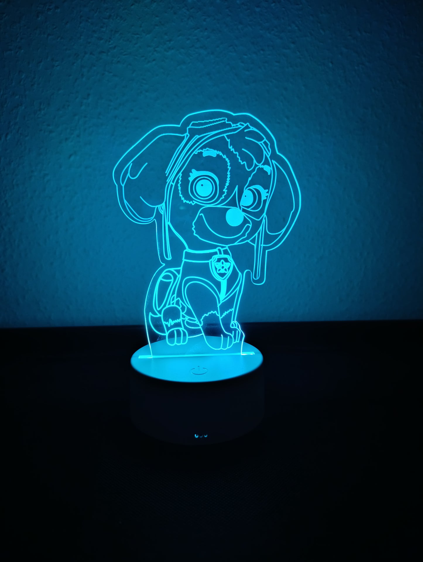 3D LED Lámpa – Mancs Őrjárat Skye