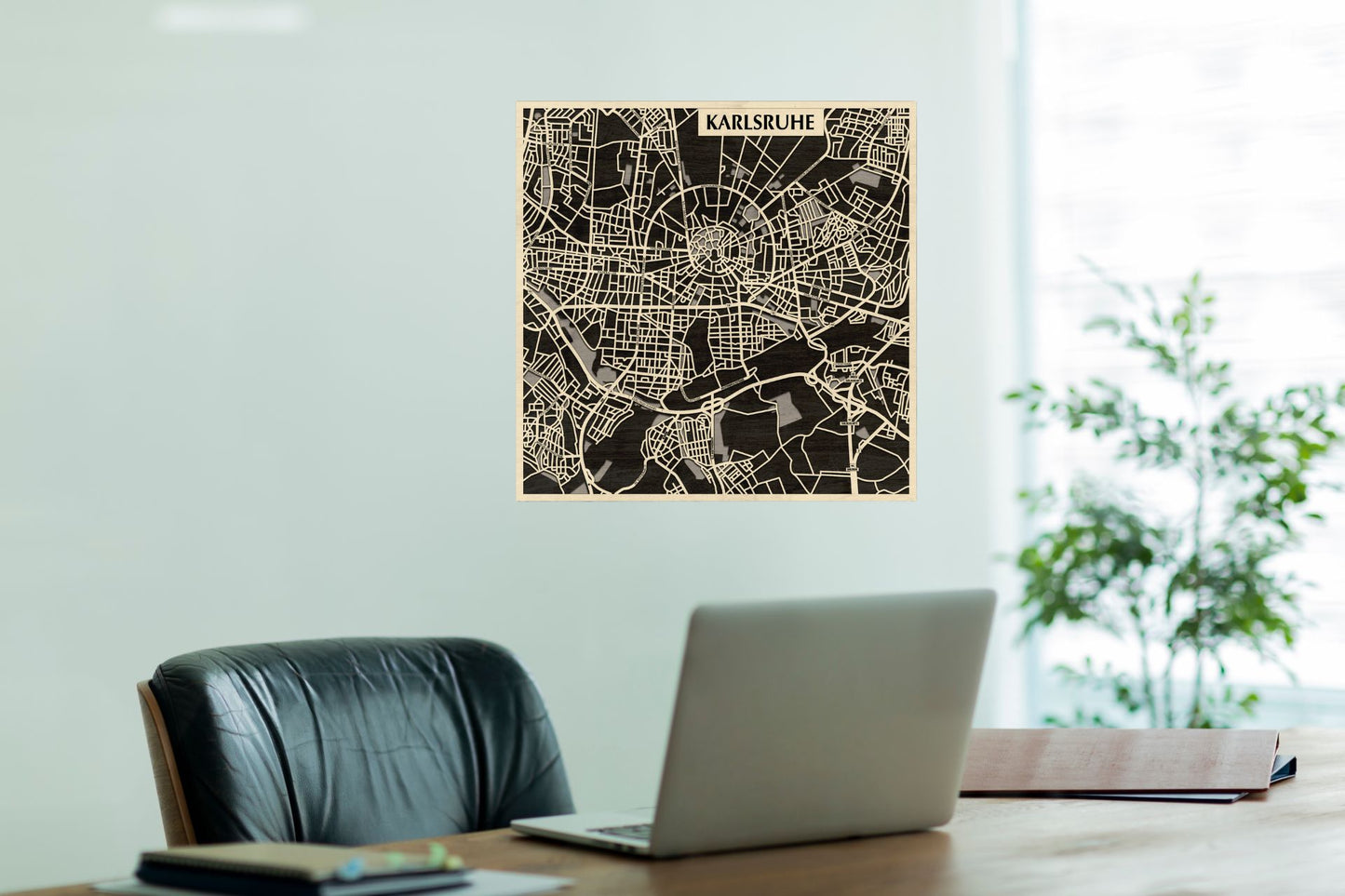 Karlsruhe 3D city map wall decoration