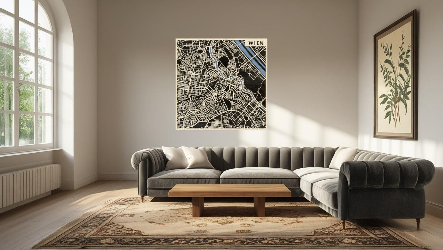 Vienna wooden 3D city map