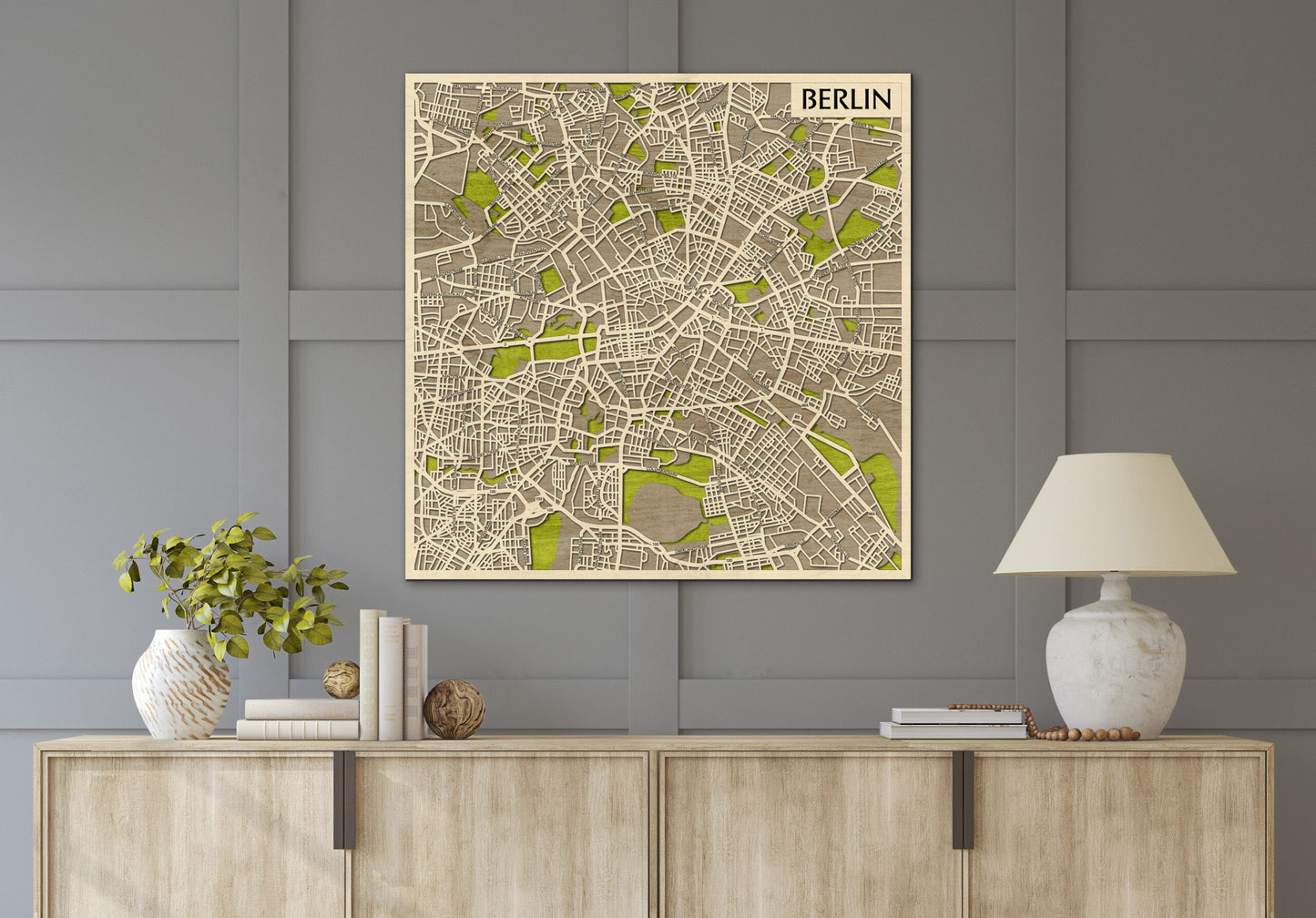 Berlin 3D várostérkép fali dekoráció