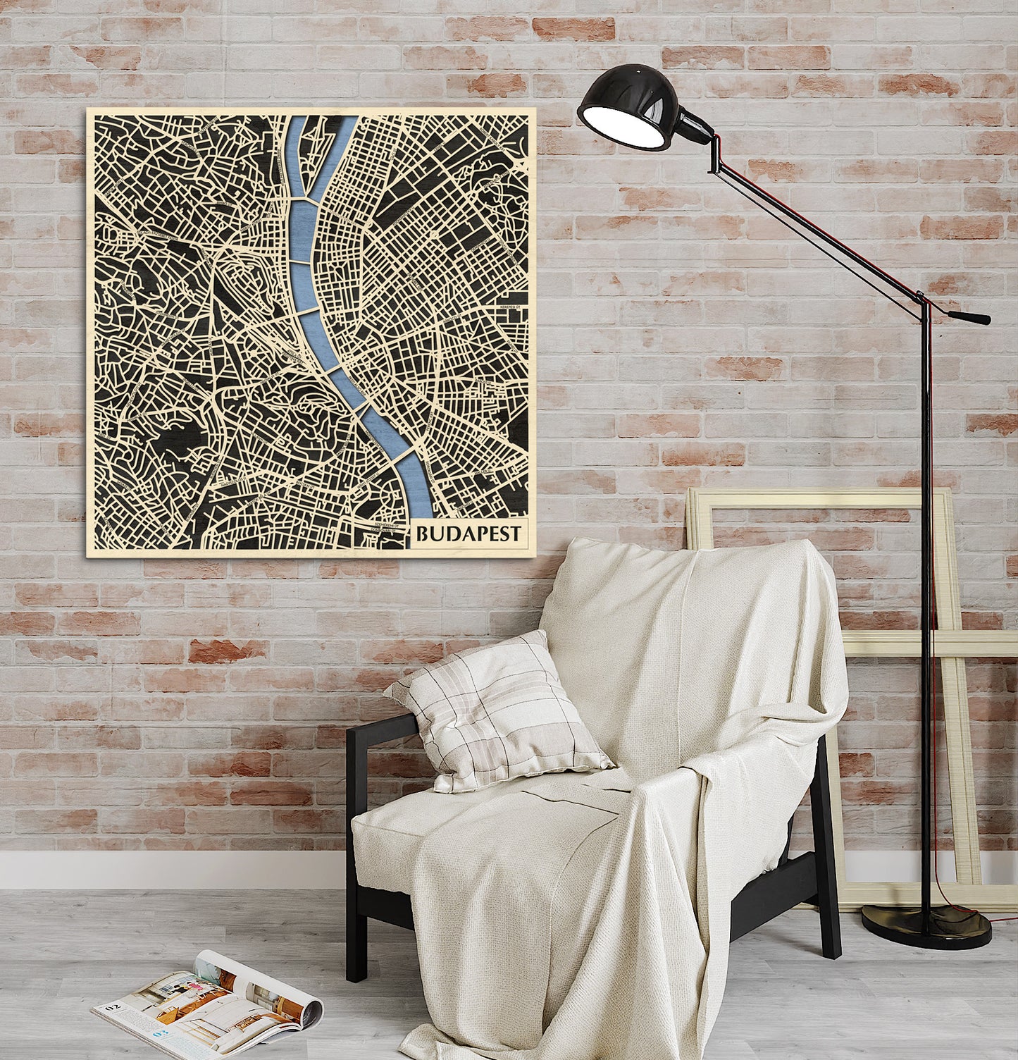 Budapest wooden 3D city map
