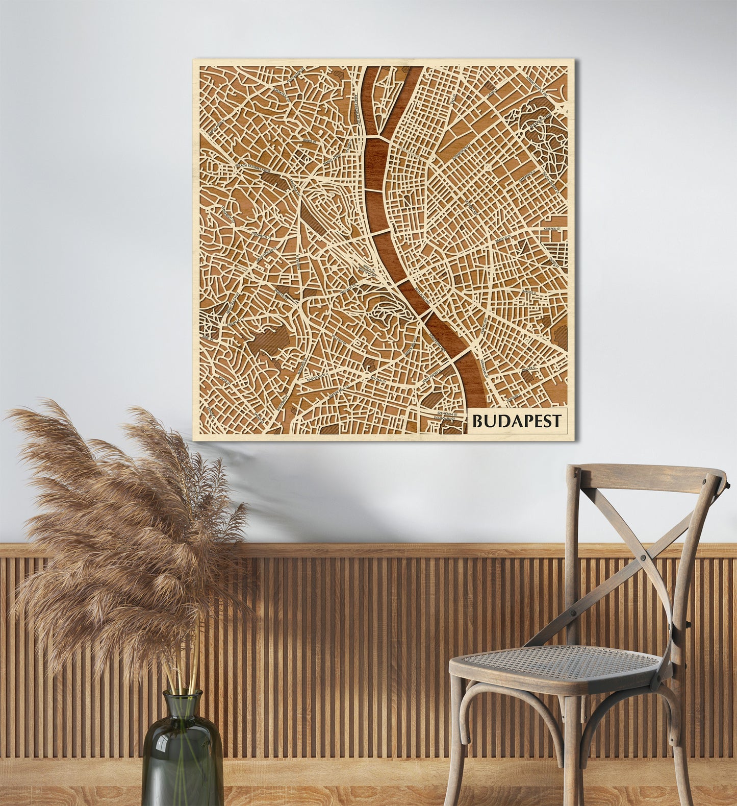 Budapest wooden 3D city map