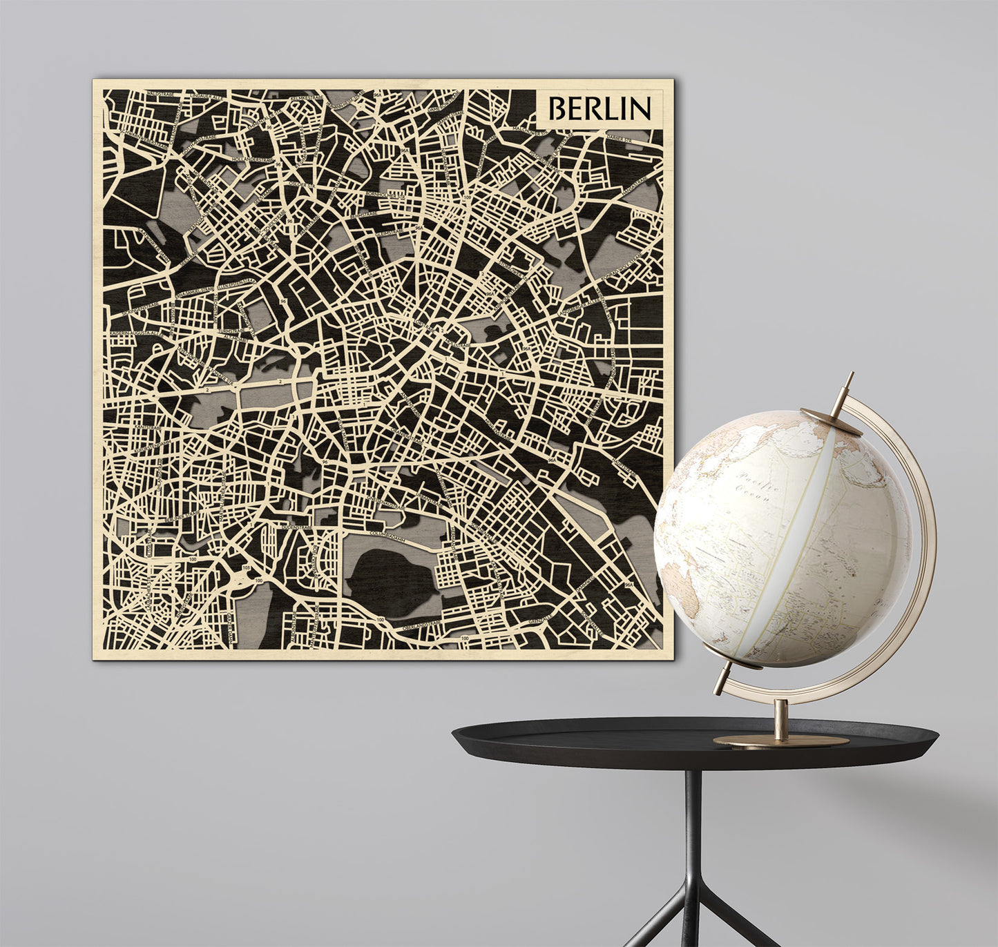 Berlin 3D várostérkép fali dekoráció
