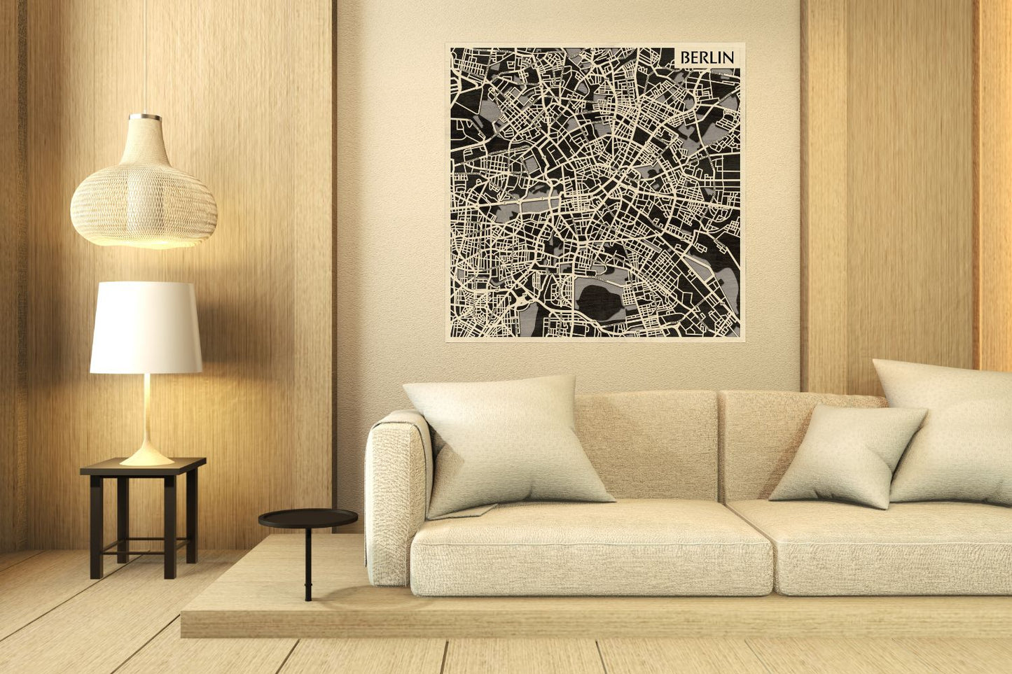 Berlin 3D várostérkép fali dekoráció
