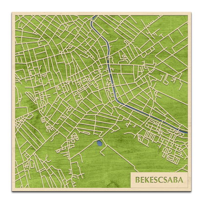 Békéscsaba 3D várostérkép fali dekoráció