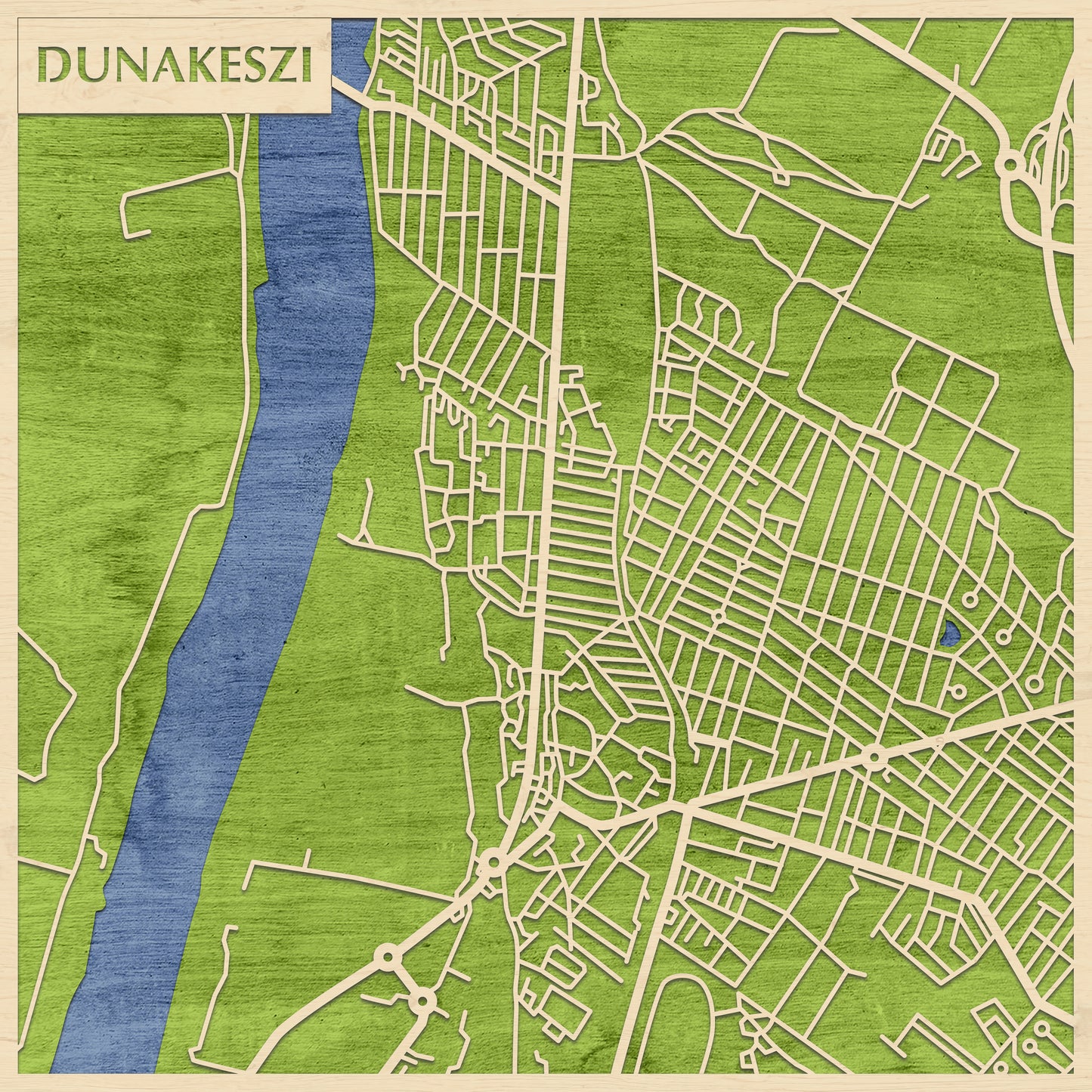 Dunakeszi 3D várostérkép fali dekoráció