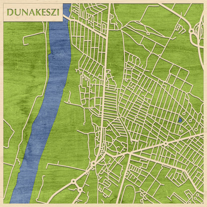 Dunakeszi 3D várostérkép fali dekoráció