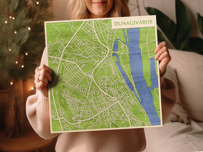 Natura Products – Dunaújváros 3D várostérkép fali dekoráció
