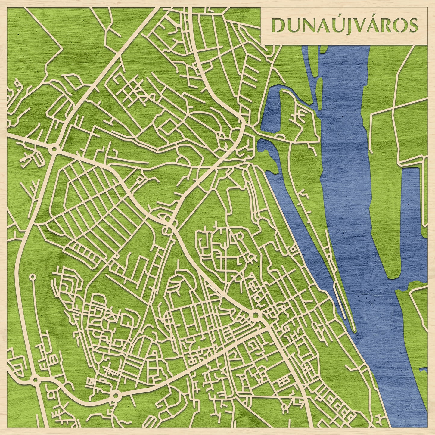 Natura Products – Dunaújváros 3D várostérkép fali dekoráció