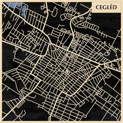 Cegléd 3D city map wall decoration