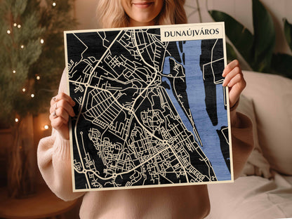 Natura Products – Dunaújváros 3D várostérkép fali dekoráció