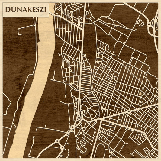Dunakeszi 3D várostérkép fali dekoráció
