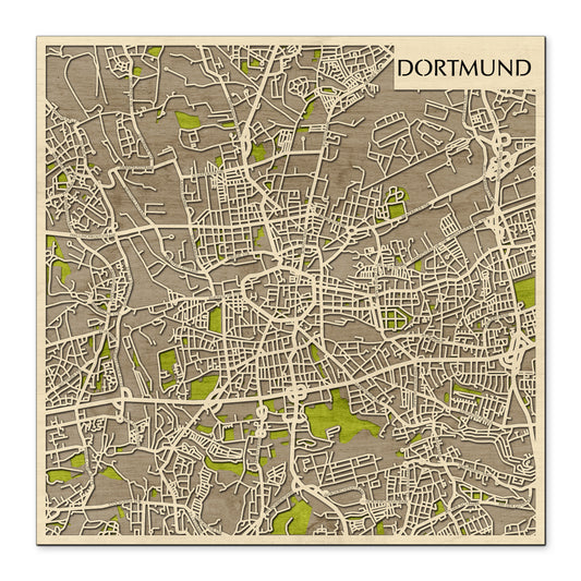 Dortmund 3D várostérkép fali dekoráció