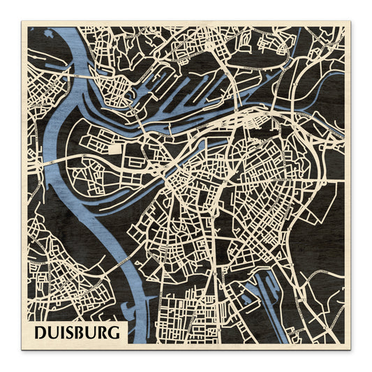 Duisburg 3D várostérkép fali dekoráció