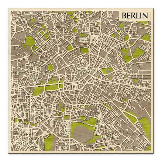 Berlin 3D várostérkép fali dekoráció