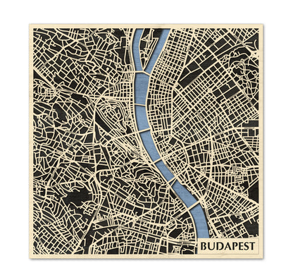 Budapest wooden 3D city map