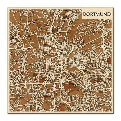 Dortmund 3D city map wall decoration