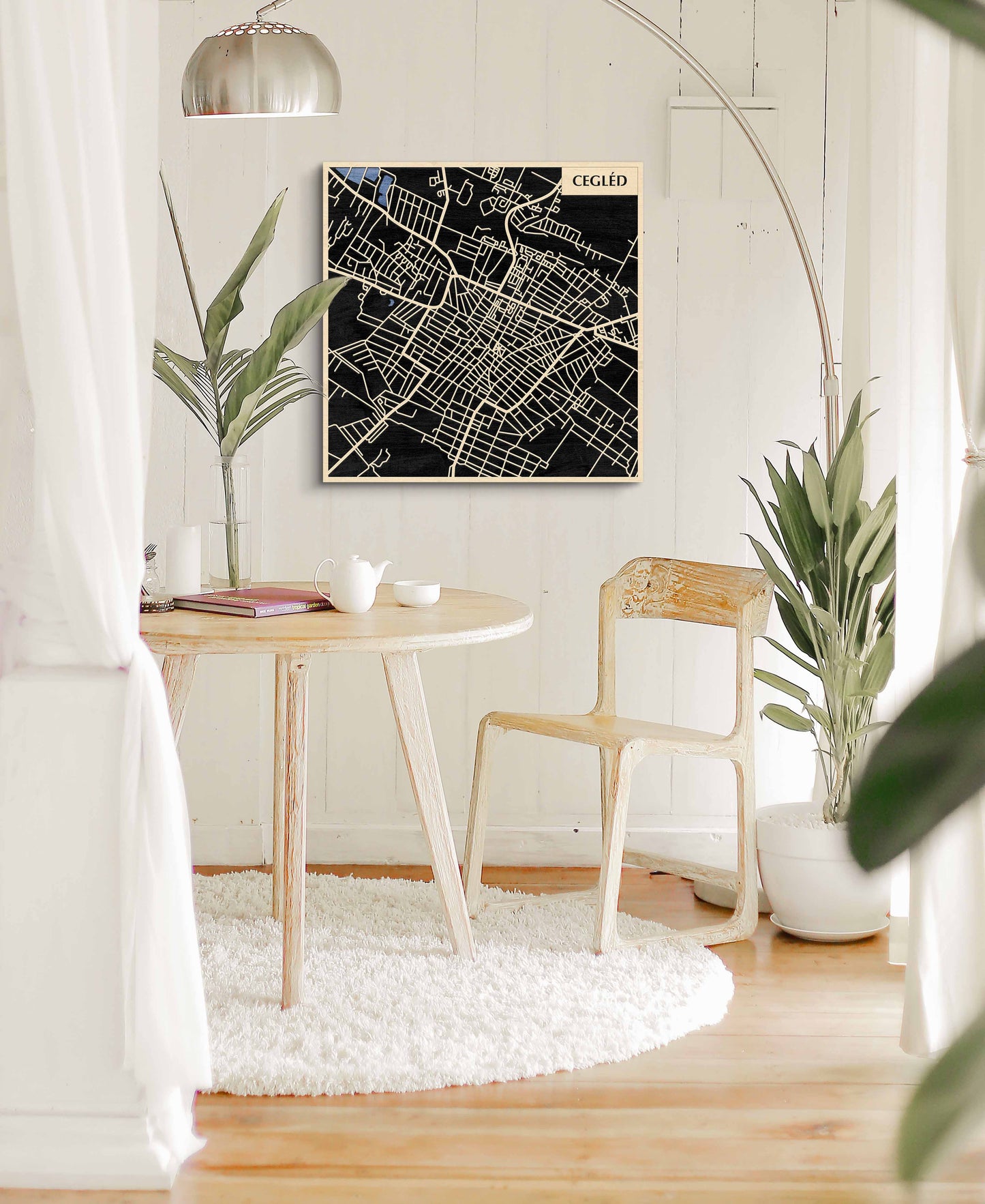 Cegléd 3D city map wall decoration