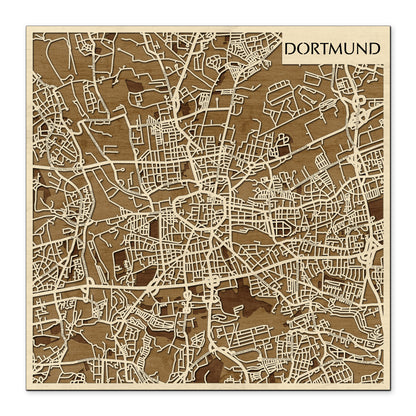 Dortmund 3D city map wall decoration