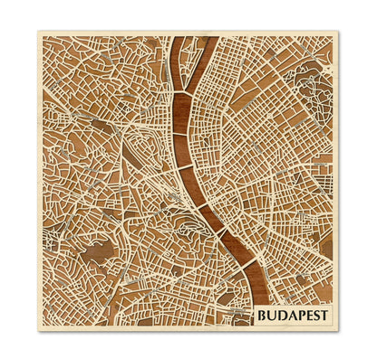 Budapest wooden 3D city map