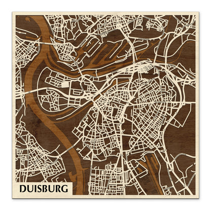 Duisburg 3D city map wall decoration 