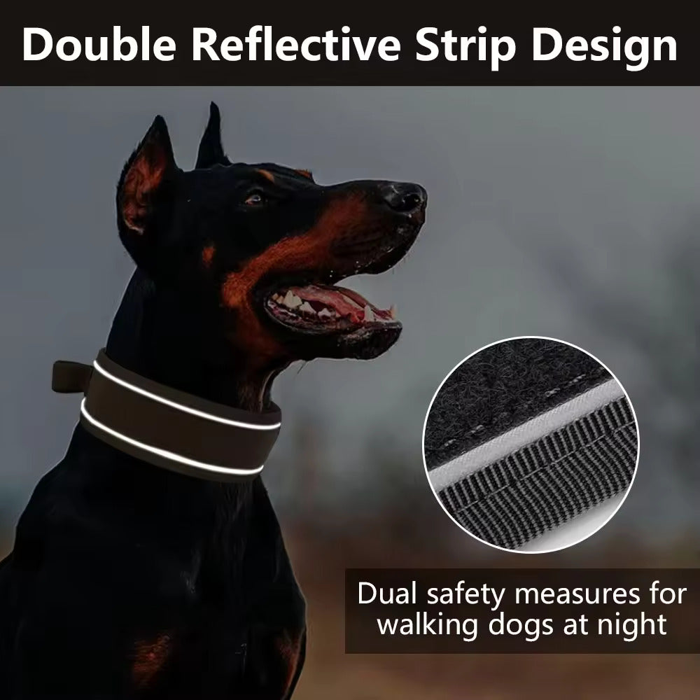 Taktikai kutyanyakörv állítható nyéllel fényvisszaverő csíkkal
