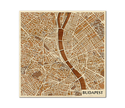 Budapest wooden 3D city map