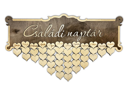 Fa Családi Naptár - Fali Dekoráció