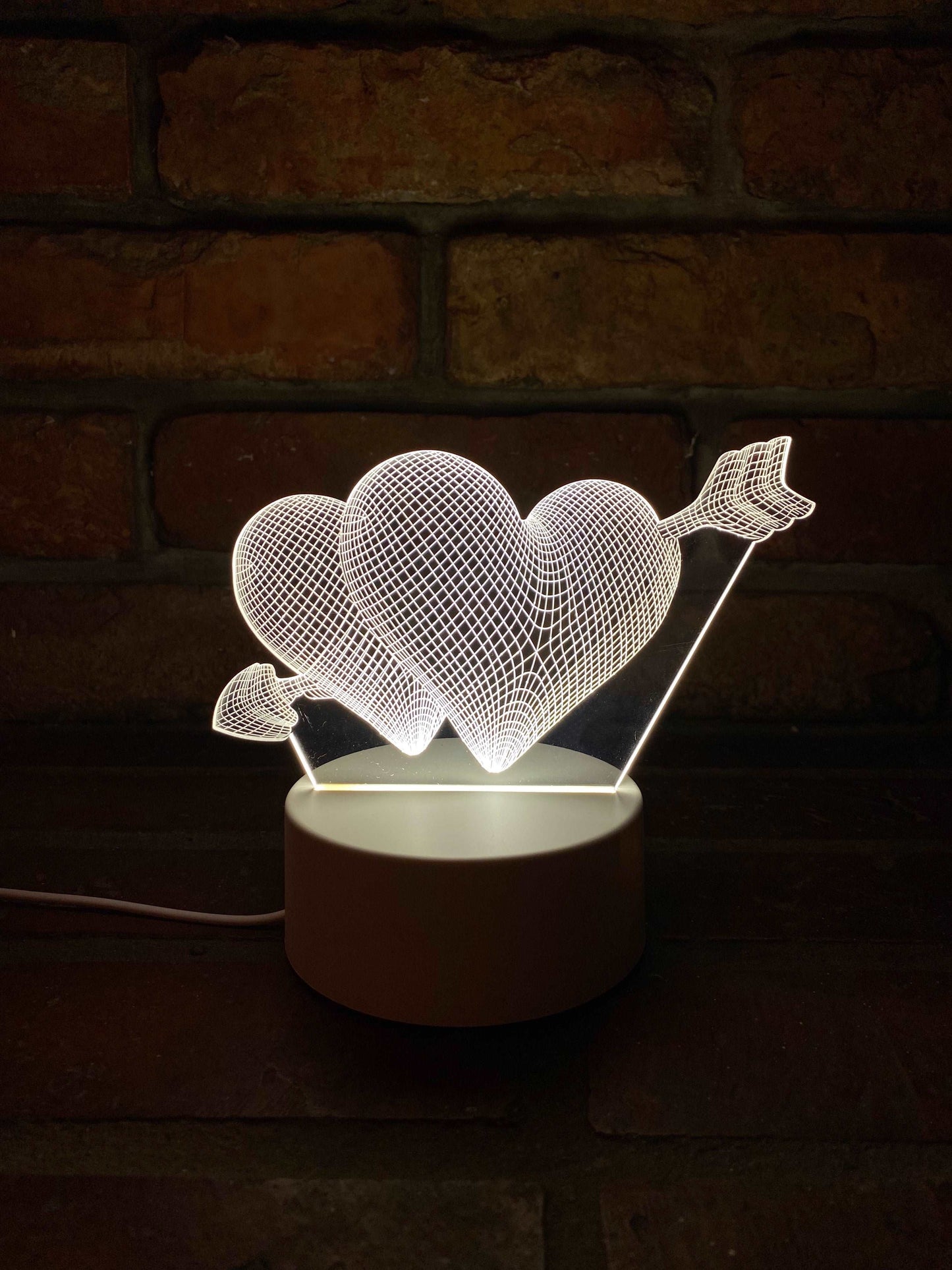 3D Valentin napi lámpa