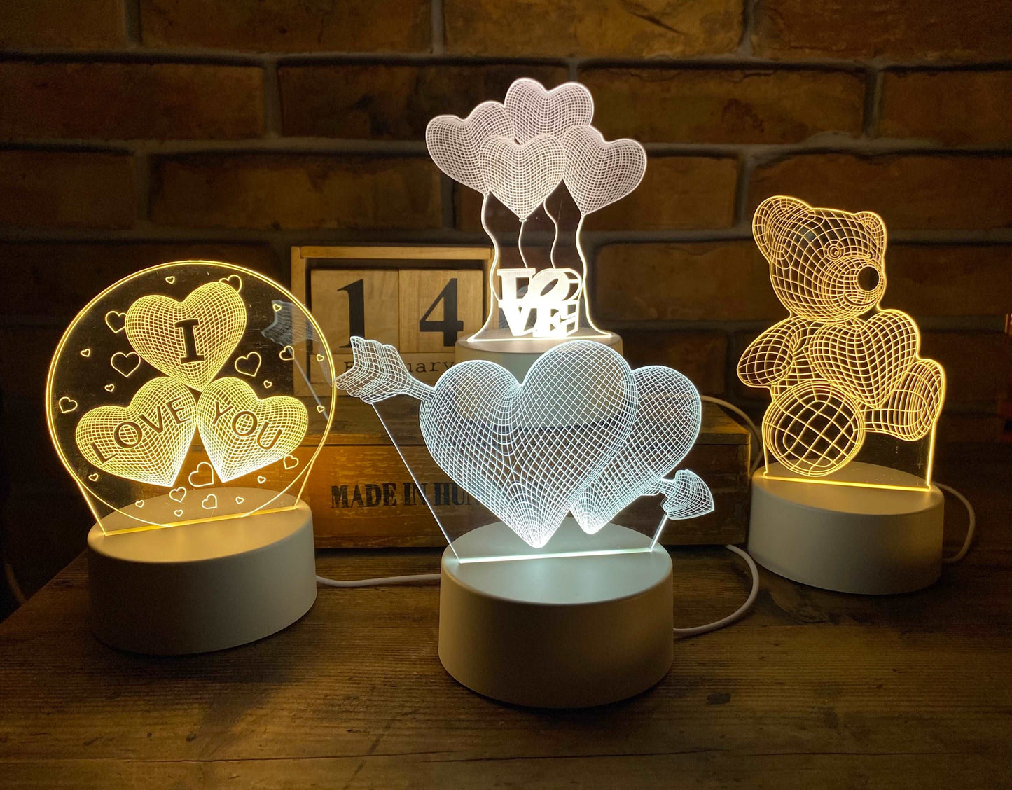 3D Romantikus lámpák