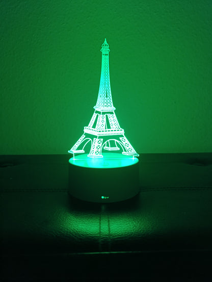 3D hatású Eiffel-torony LED lámpa