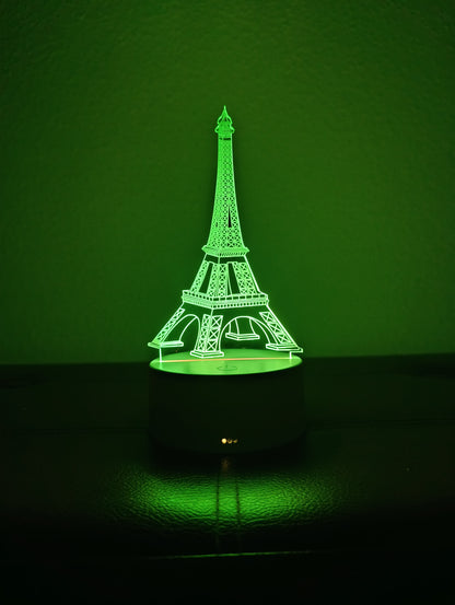 3D hatású Eiffel-torony LED lámpa